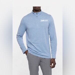 TravisMathew Quarter Zip Pullover Sweater Men Small Blue Golf Athletic NOTE